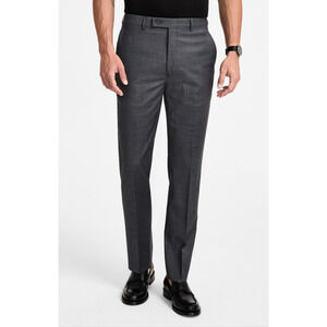 Calvin Klein Men Slim Fit Wool Blend Stretch Suit Pants Grey Size 30X30